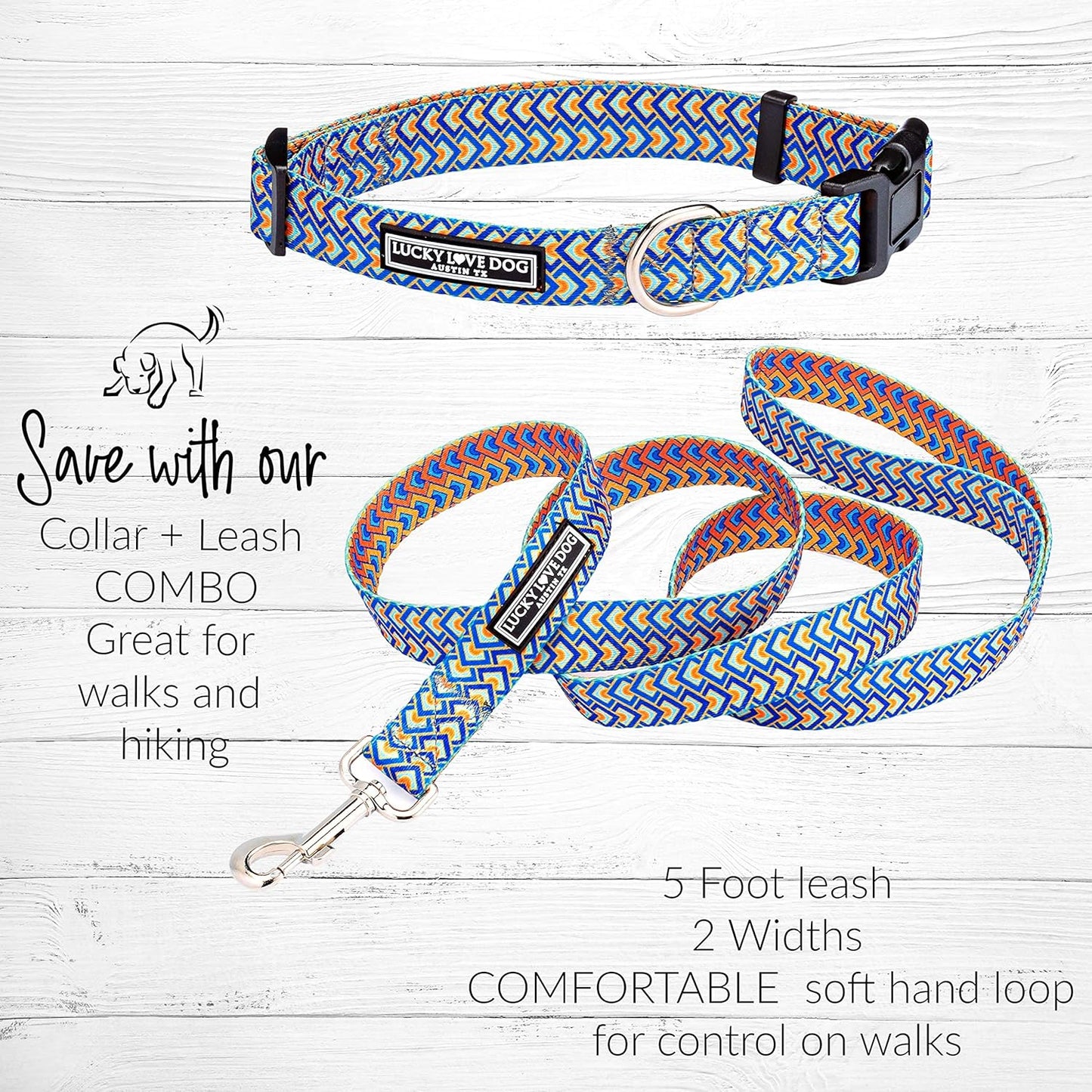 Lucky Love Dog - Adjustable Dog Collar with Easy Click Buckle for Small to Large Ones, Durable, & Comfortable for Male & Female Dogs, Pet Collar for Puppies & Adult Dogs - Murphy, Extra Large