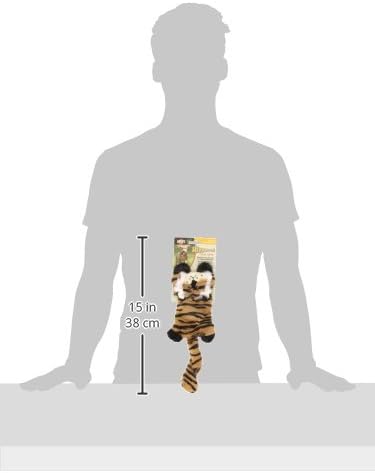 SPOT Skinneeez Flat Cat 11.5 Inch Stuffing-Free Plush Squeaky Dog Toy – Soft Interactive Toy for Mini and Small Dogs – Mess-Free Play for Light Chewers – Assorted Styles