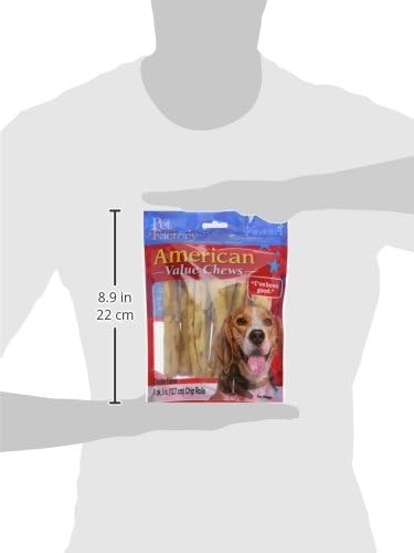 Pet Factory American Beefhide 5" Chip Rolls Dog Chew Treats - Chicken Flavor, 8 Count/1 Pack
