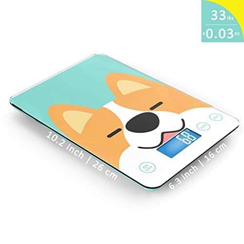 Cute Scale, Digital Pet Scale for Small Animal, Whelping Scale,Mini Precision Gram Weight Balance Scale, High Precision ±0.03oz,Blue,Suitable for Newborn Pets