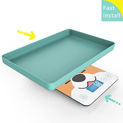 Cute Scale, Digital Pet Scale for Small Animal, Whelping Scale,Mini Precision Gram Weight Balance Scale, High Precision ±0.03oz,Blue,Suitable for Newborn Pets