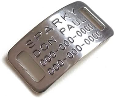 Boomerang Tags Cat Tag - Dog Tag For Small Dogs, Pet Tags Personalized Cat, Slide-on Engraved Stainless Steel Customized Silent ID (Closed End X-Small for 3/8 Inch Wide Nylon Collars with Belt Buckle)