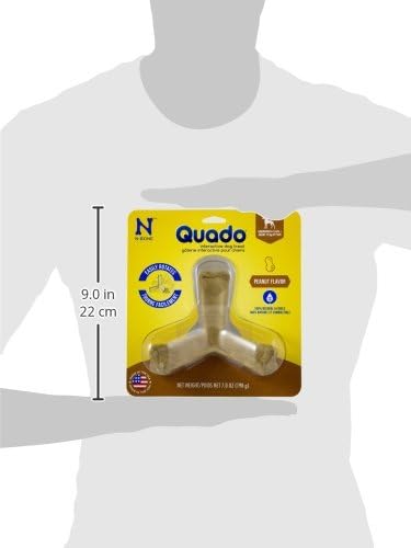 N-Bone Quado Interactive Chew, Ginormous Peanut Flavor (1 Pack), Large