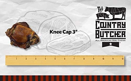 Beef Knee Caps Dog Bones for Aggressive Chewers, Medium Breed Dog Treat, Natural, Tough, Chew Toy, Made in The USA, 5 Count