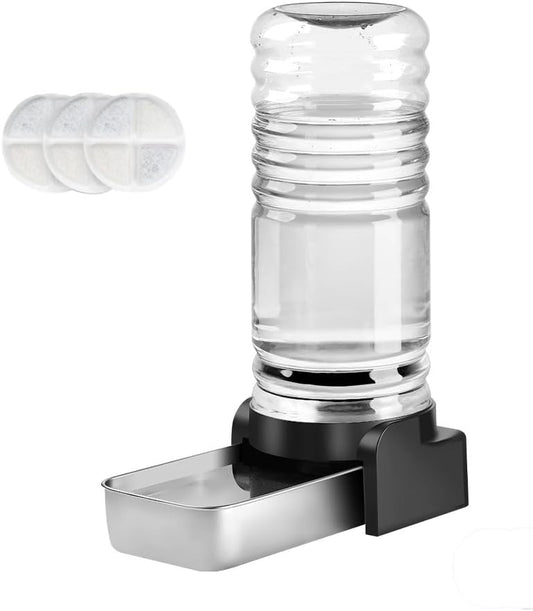 Marchul 1.9 Gallon Dog Water Dispenser, Large Dog Water Bowl Dispenser with Stainless Steel, Automatic Gravity Pet Bowl for Dogs Medium to Large (3 Filters) 7.2L