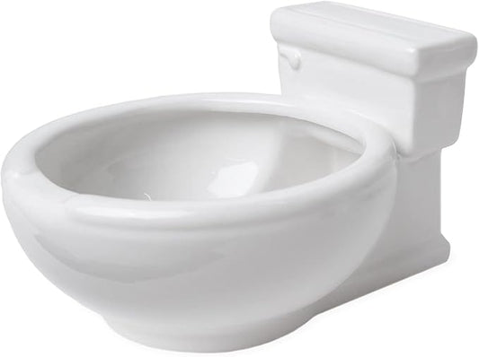 Toilet Shaped Bowl for snacks, pet food dish, cereal, water, ramen - 7 inches