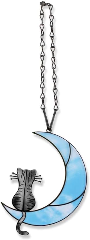 Callie Memorial Gifts for Cat Loss - Sympathy Suncatcher for Windows Hanging, Pet Decor for Cat Lovers (Grey)