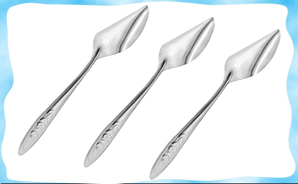 LILYS PET 4.7" Bird Parrot Stainless Steel Metal Feeding Spoon,Special Feeding Scoop Medicine Spoons Hand Feeding Spoons for Peony Cockatiel Parrot (3PCS)