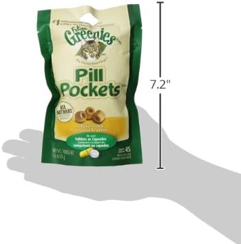Greenies Feline Pill Pockets Treats for Cats Chicken Flavor - 1.6 oz. 45 Count (Pack of 6)