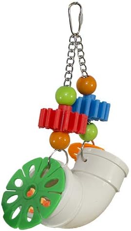 PVC Forager - Durable Fun Treat Foraging Cage Accessory Toy - for Sugar Gliders, Squirrels, Chinchillas, Prairie Dogs, Degus, Skunks, Marmosets, Monkeys, Parrots, Birds, Rats, Hamsters & Gerbils