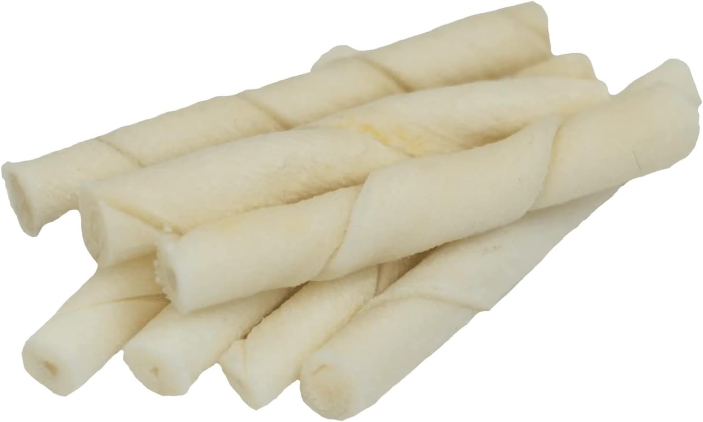 Lucky Premium Treats Plain Rawhide Sticks – All-Natural Rawhide Dog Treats for Extra Small Dogs, Gluten Free Premium Toy Breed Dog Treats (200 Chews)