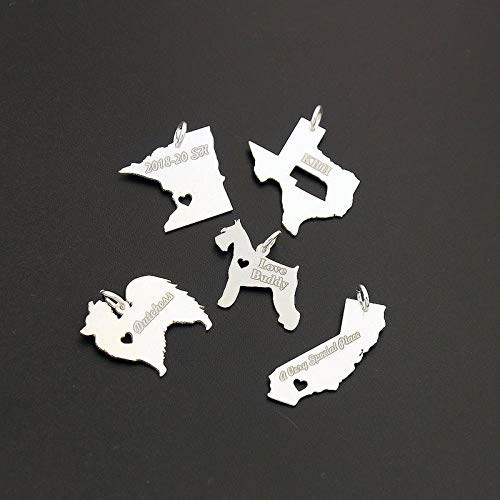 Papillon necklace sterling silver dog breeds pendant w/Heart - Love Pet Jewelry Italian chain Women Best Cute Gift Personalized Toy Spaniel