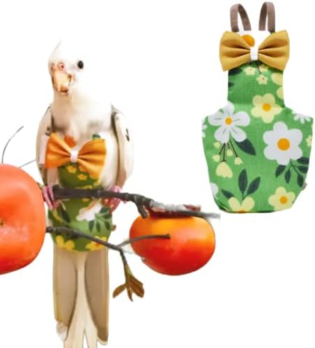 Bird Flight Suits Diapers for Monk Parakeets, Conures, Lovebirds, Cockatiels Flight Suits, Parrot Clothes, Bird Training Nappy Suit Liners Clothes (Small,Cyan)