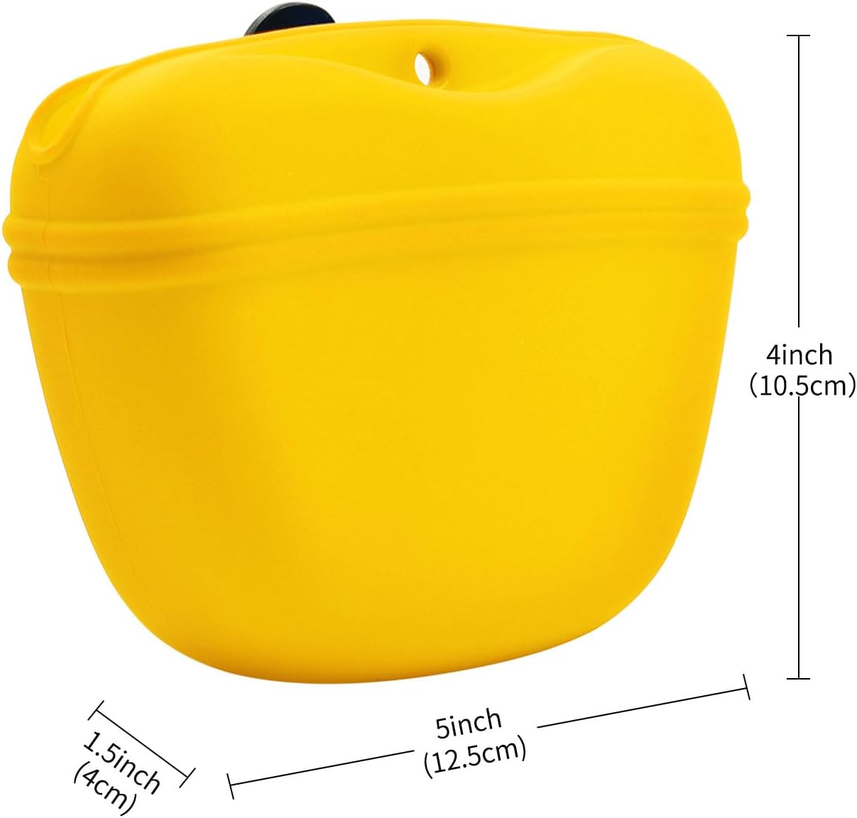 AUDWUD Silicone Dog Treat Pouch,Clip on Portable Training Container,Convenient Magnetic Buckle Closing and Waist Clip,No BPA