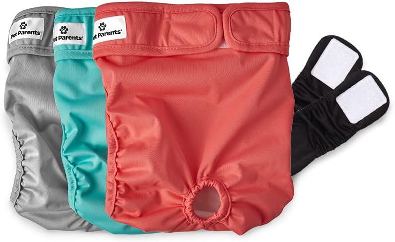 Pet Parents® Washable Dog Diapers (3pack) + Extendrs® of Durable Doggie Diapers, Premium Dog Diapers Female (X-Large, Southern Belle)