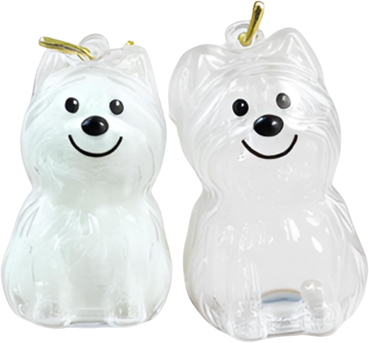 2 Pcs Dog Hair Keychain, Cute Dog Fur Keepsake Storage Bottle, Memorial Bottle Memory Jars for Pet Hair