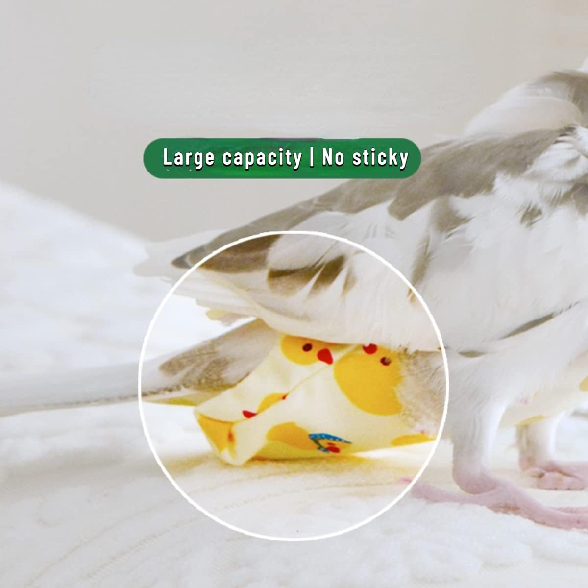 Bird Flight Suits Diapers for Monk Parakeets, Conures, Lovebirds, Cockatiels Flight Suits, Parrot Clothes, Bird Training Nappy Suit Liners Clothes (X-Small,Deep Green)