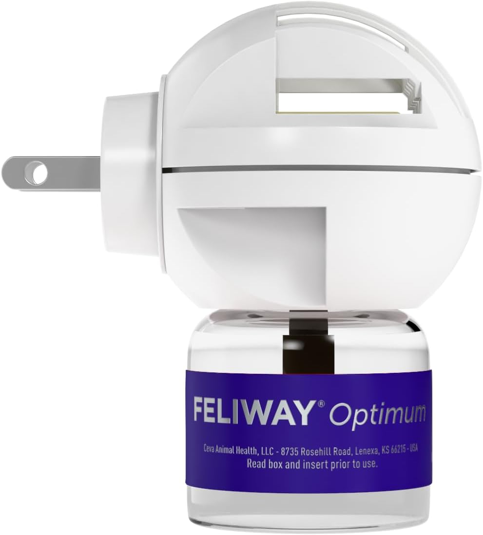 FELIWAY Optimum Cat, Enhanced Calming Pheromone Diffuser: 1 Diffuser Kit & 6 Refills