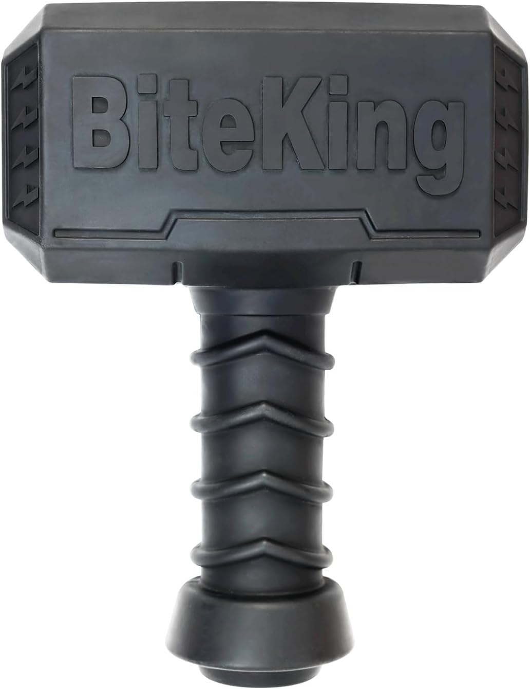 Natural Rubber Dog Toys for Large Aggressive Chewers - Lifetime Replacement - Indestructible Fetch Treat Toy for Large Dogs - Durable Hammer Dog Chew Toy for Super Chewer, Black