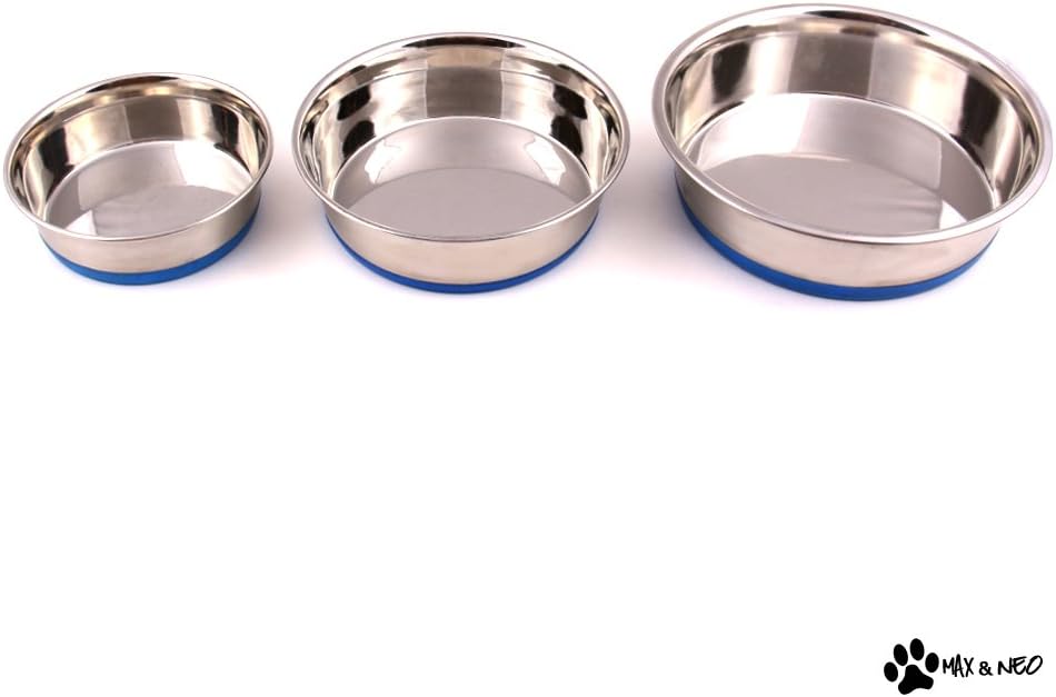 Case Pack of Stainless Steel Heavy Non-Skid Dog Bowls