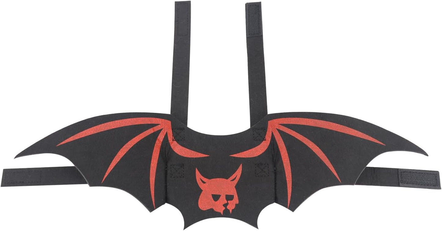 Pet Cat Bat Wings for Halloween Party Decoration, Dog Cosplay Bat Costume,Puppy and Cat Dress Up Accessories (Red Ghost, Small)