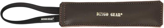 Dingo Gear Brown Grain Leather Dog Toy for bite Training, Handmade for Strong Dogs, 11in 0.16 kg