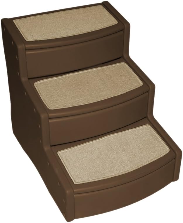 Pet Gear Easy Step III Extra Wide Pet Stairs, 3 Step for Dogs/Cats up to 200 pounds, Removable/Washable Carpet, Easy Assembly (No Tools Required) 3 Colors