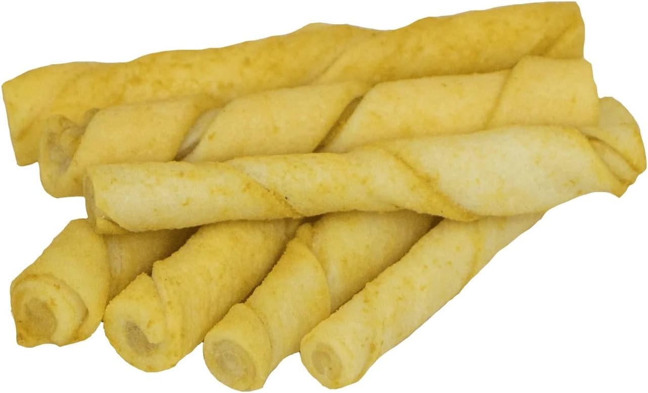 Lucky Premium Treats Chicken Basted Rawhide – All-Natural Rawhide and Beef Dog Treats for Extra Small Dogs, Gluten Free Premium Toy Breed Dog Treats (200 Chews)