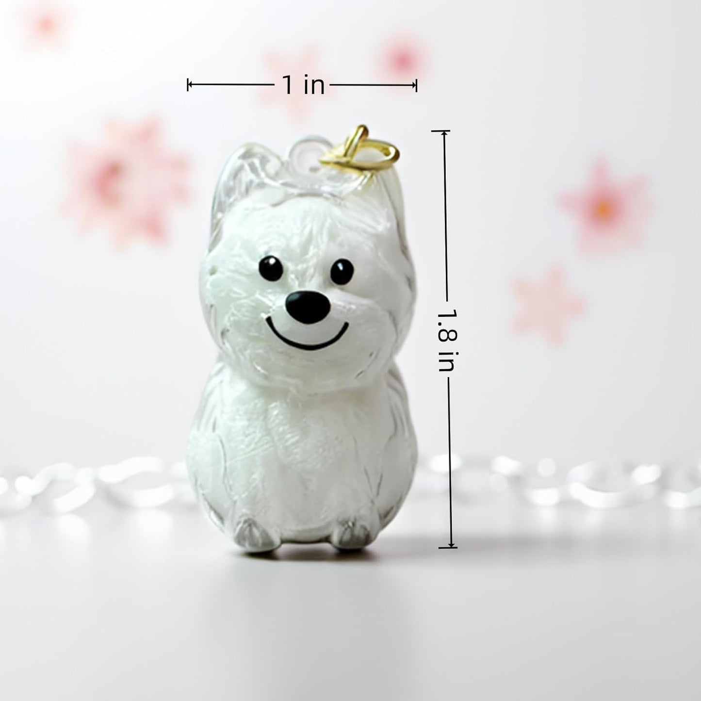 2 Pcs Dog Hair Keychain, Cute Dog Fur Keepsake Storage Bottle, Memorial Bottle Memory Jars for Pet Hair