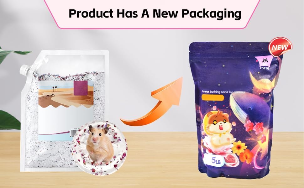 Hamster Bath Sand Natural Dust Free Plant Bathing Sand Desert Sands Flower Scented Clean Small Animal Potty Litter Sand for Guinea Pig Hamster Chinchilla(5LB/2.3kg)
