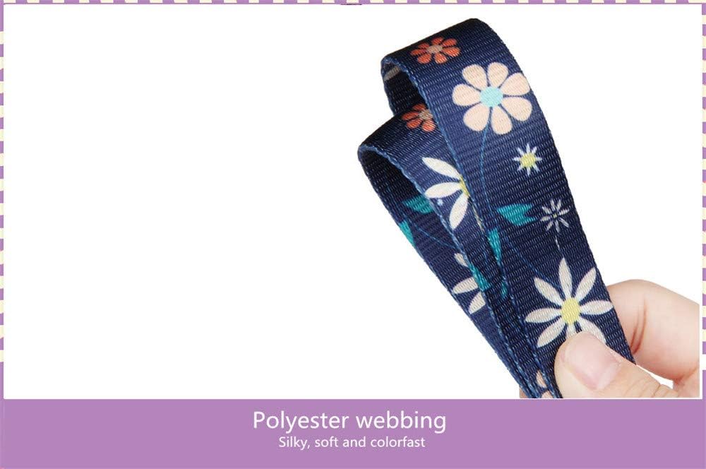 Martingale Collar Floral Print Dog Collar - No Pull Pet Collar, Heavy Duty Adjustable Dog Collar, Large, Neck 17 Inch -25 Inch, Elegant Flowers (Dark Blue)