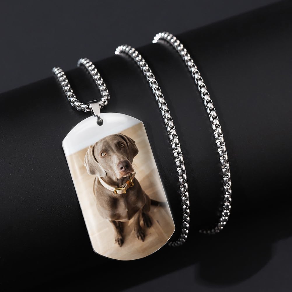 Funnylife Custom Pet Memorial Necklace - Dog Loss Gift - Sympathy for Pet Loss