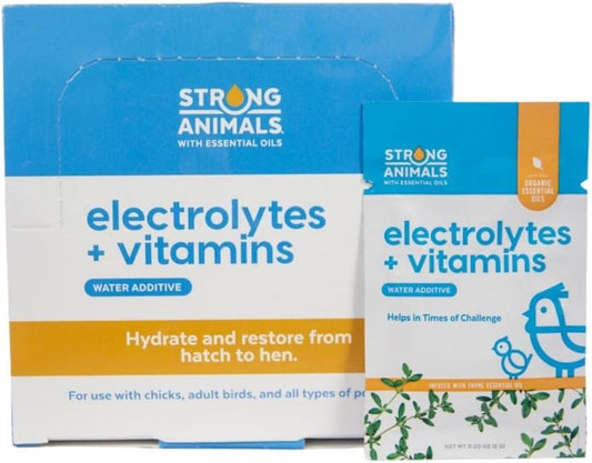 Electrolytes & Vitamins Rehydration for Backyard Flocks containing Thyme Essential Oils (30 Servings)