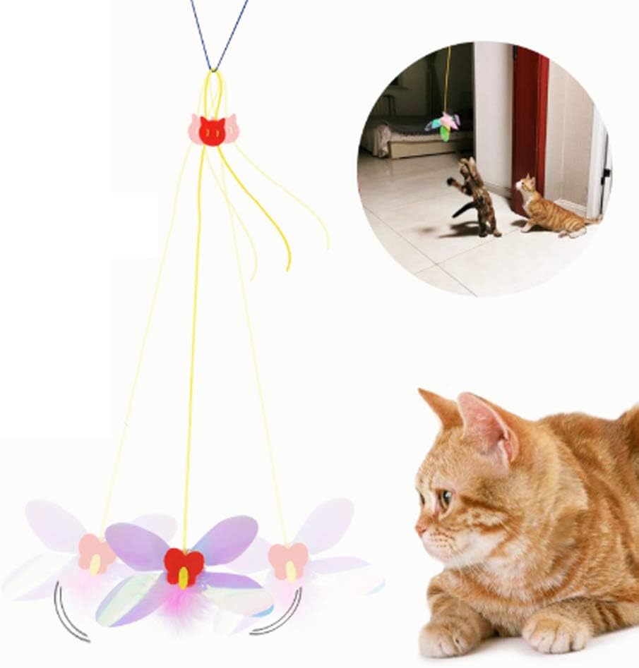 ISMARTEN Dragonfly Cat Toy - A-Door-Able Teaser & Exerciser for Cats & Kittens, Hanging from Door, Window, Cage