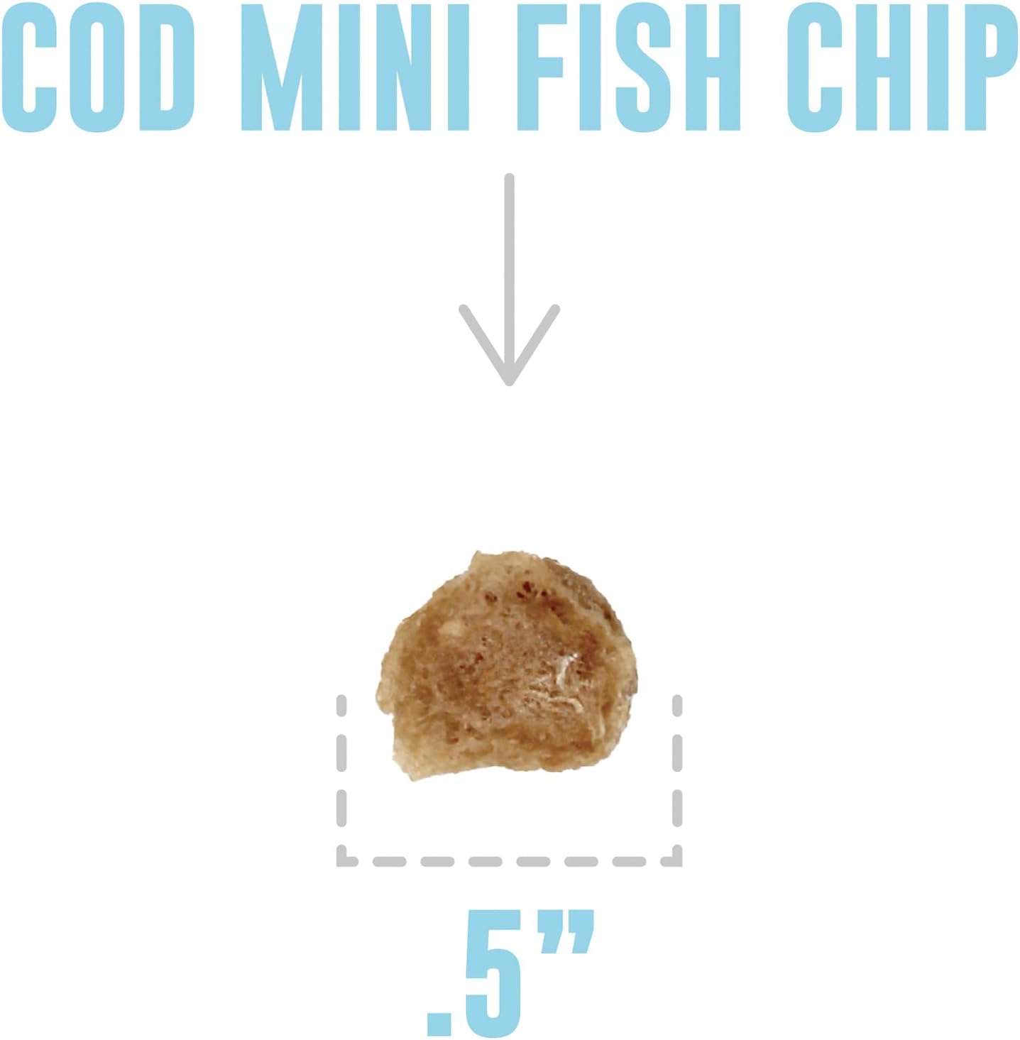 Icelandic+ Mini Fish Chips: Cod - 2.5oz Bag, Dog Treats, Wild-Caught & Air-Dried, Single Ingredient Crunchy Pet Snacks, Just The Fish Nothing Else