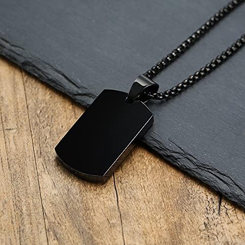 VNOX Personalized Customizable Photo Text Cremation Urn Necklace for Ashes Holder Dog Tag Pendant Family Pet Memorial Keepsake Jewelry for Men Women