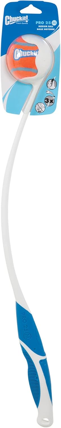 Chuckit! Dog Ball Launcher - Pro 25" with Medium (2.5"), Dog Fetch Ball Thrower, For Dogs 20-60 Pounds, Made in USA