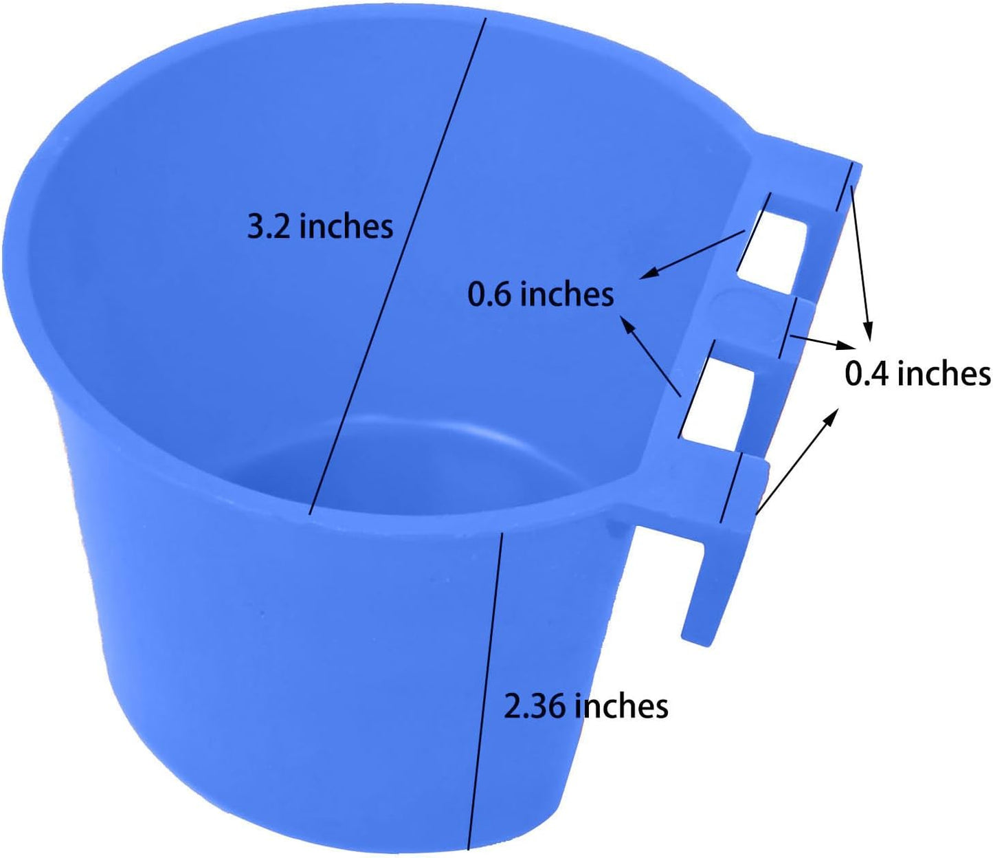 Pack of 40 Cage Cups Birds Feeders Seed Bowl Chicken Feeding Watering Dish Rabbit Water Food Hanging Wire Cages Box 8 oz Coop Cups for Pet Parrot Parakeet Game Fowl Poultry Pigeon