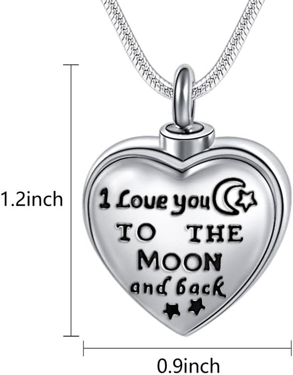 Farfume Personalized Pet Urn Necklace for Dog Cat Ashes Cremation Pet Memorial Customized Photo Text Engraving Pendant Keepsake Funeral Jewelry