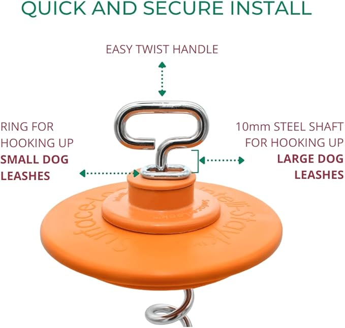 Intelli-Stayk: Beast Dog Surface-Lock Tie-Out Stake for Large and Strong Dogs