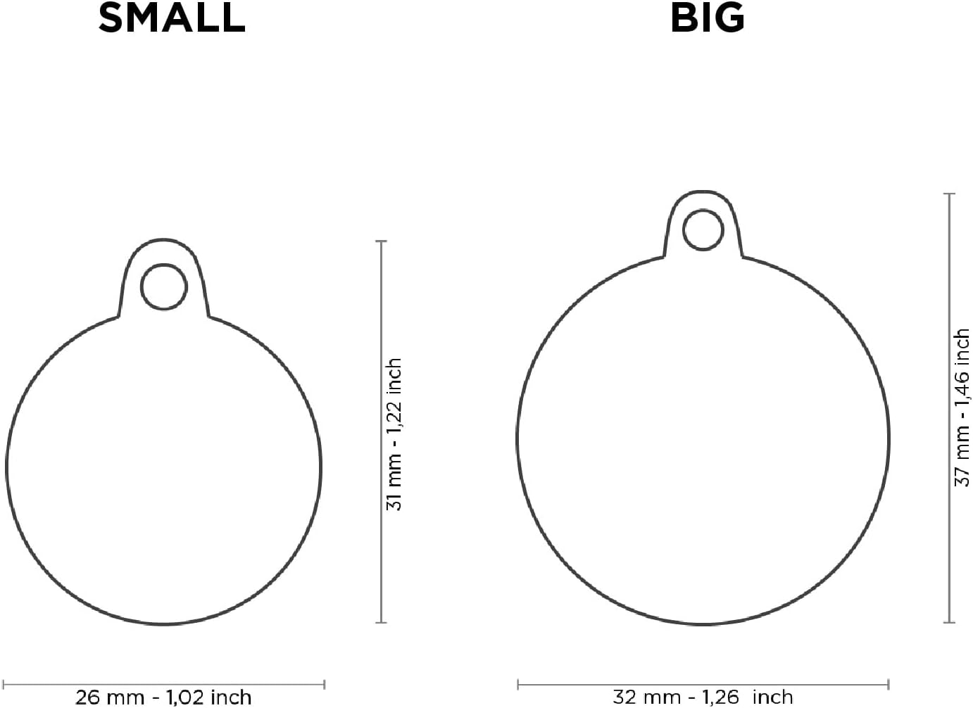 My Family Personalized Pet ID Tag Made in Italy, Medium Circle "I'm The King", Free Engraving, Hand Enamelled, Charms Collection