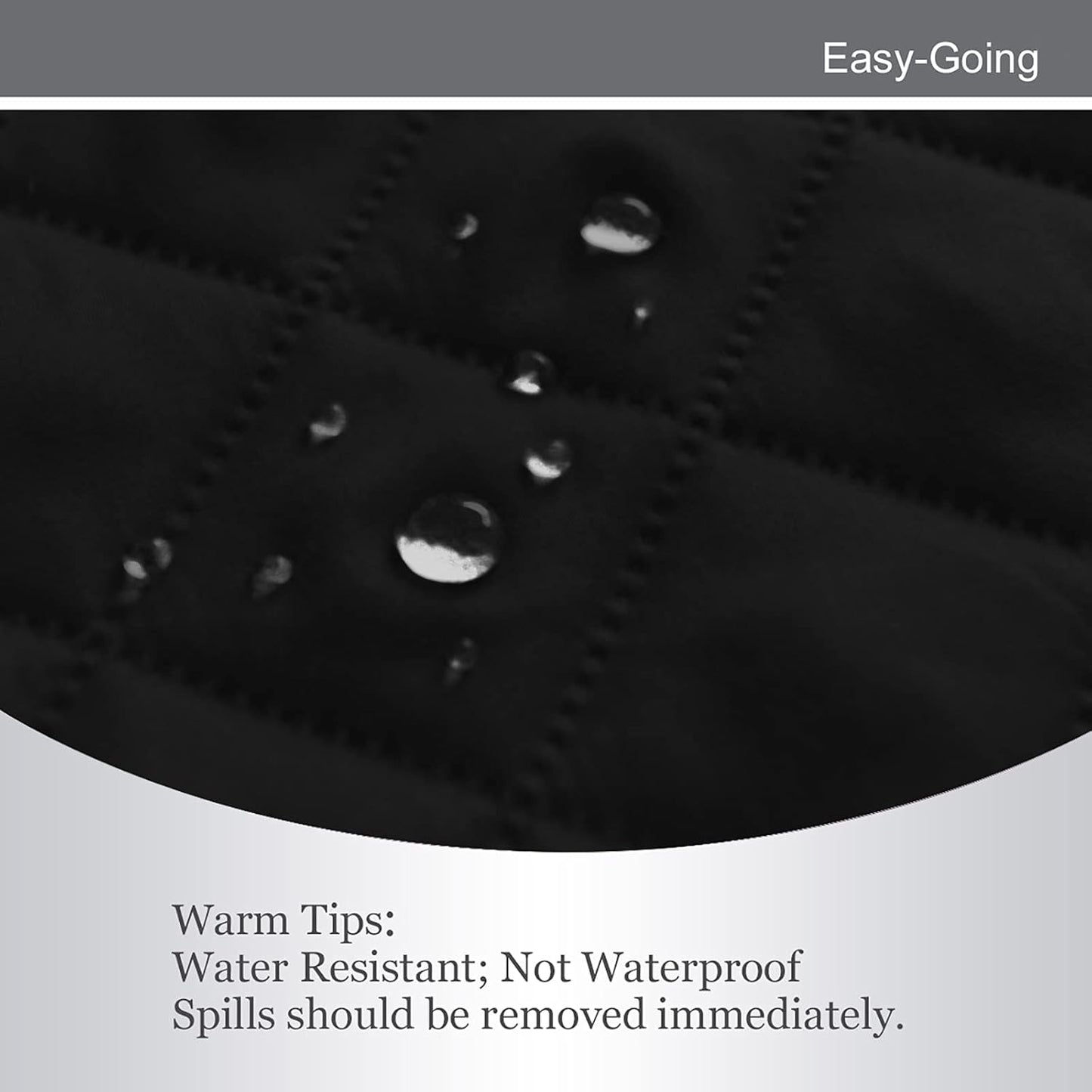 Easy-Going Oversized Chair Sofa Slipcover Reversible Sofa Cover Water Resistant Couch Cover Furniture Protector Cover with Elastic Straps for Pets Dog (Oversized Chair, Black/Black)