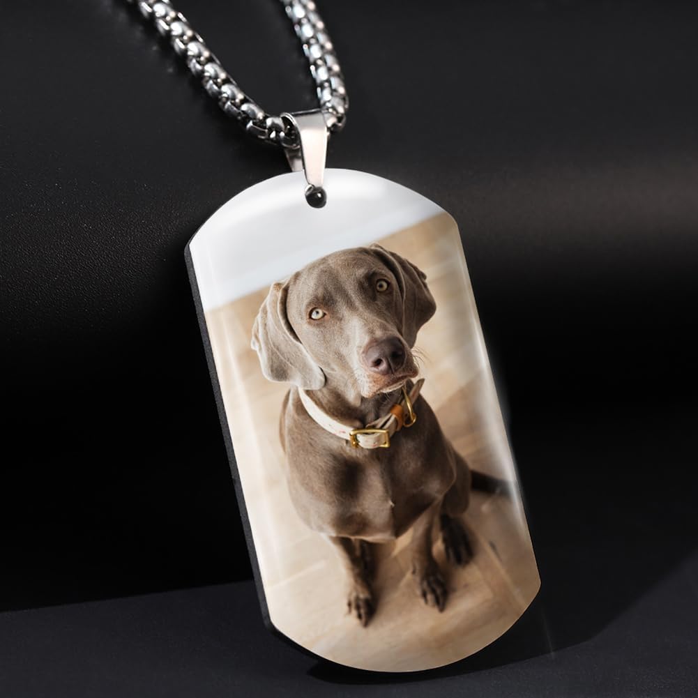 Funnylife Custom Pet Memorial Necklace - Dog Loss Gift - Sympathy for Pet Loss