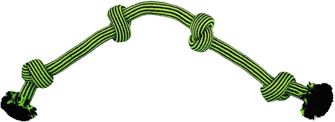 Jolly Pets Knot-N-Chew 4 Knot Green/Black Small/Medium