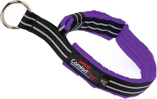 ComfortFlex Martingale Collar - Made in The USA - 1.5" Wide, Reflective, Adjustable, Fully Padded Nylon, Gentle Control, Escape-Proof, Limited Slip Design, Large, Purple