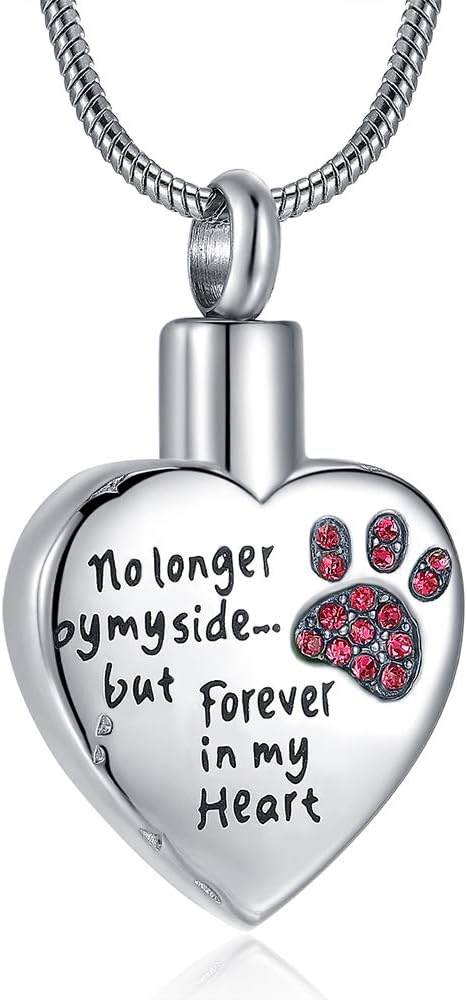 Cremation Jewelry for Ashes for Dog Cat Waterproof Pet Memorial Urn Pendant Necklace for Ashes