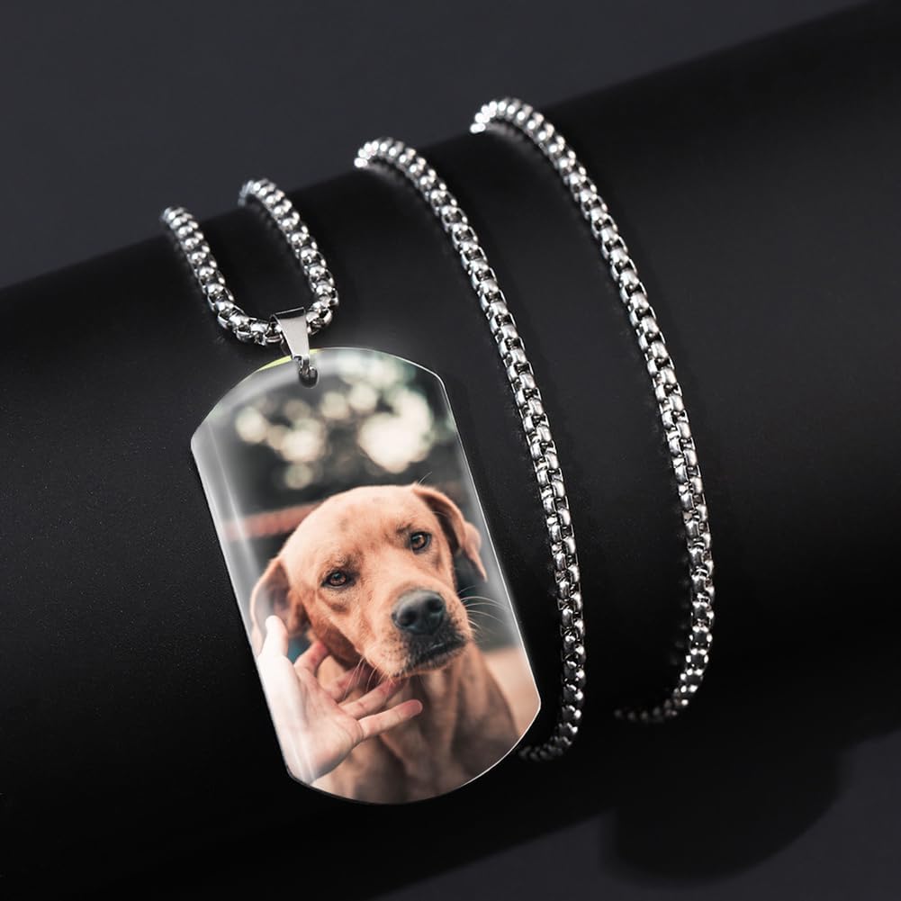 Funnylife Custom Pet Memorial Necklace - Dog Loss Gift - Sympathy for Pet Loss