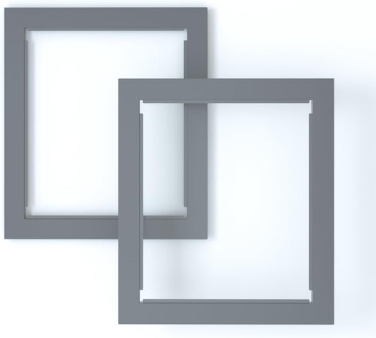 Heavy Duty Clear Acrylic Dog Playpen, Transparent Pet Pen, Metal Frame Easy Assemble Kennel Enclosure, Ideal for Small to Medium Dogs, Cats, and Other Small Pets (Grey, 2 Panels)