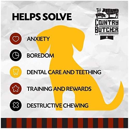 Beef Knee Caps Dog Bones for Aggressive Chewers, Medium Breed Dog Treat, Natural, Tough, Chew Toy, Made in The USA, 5 Count