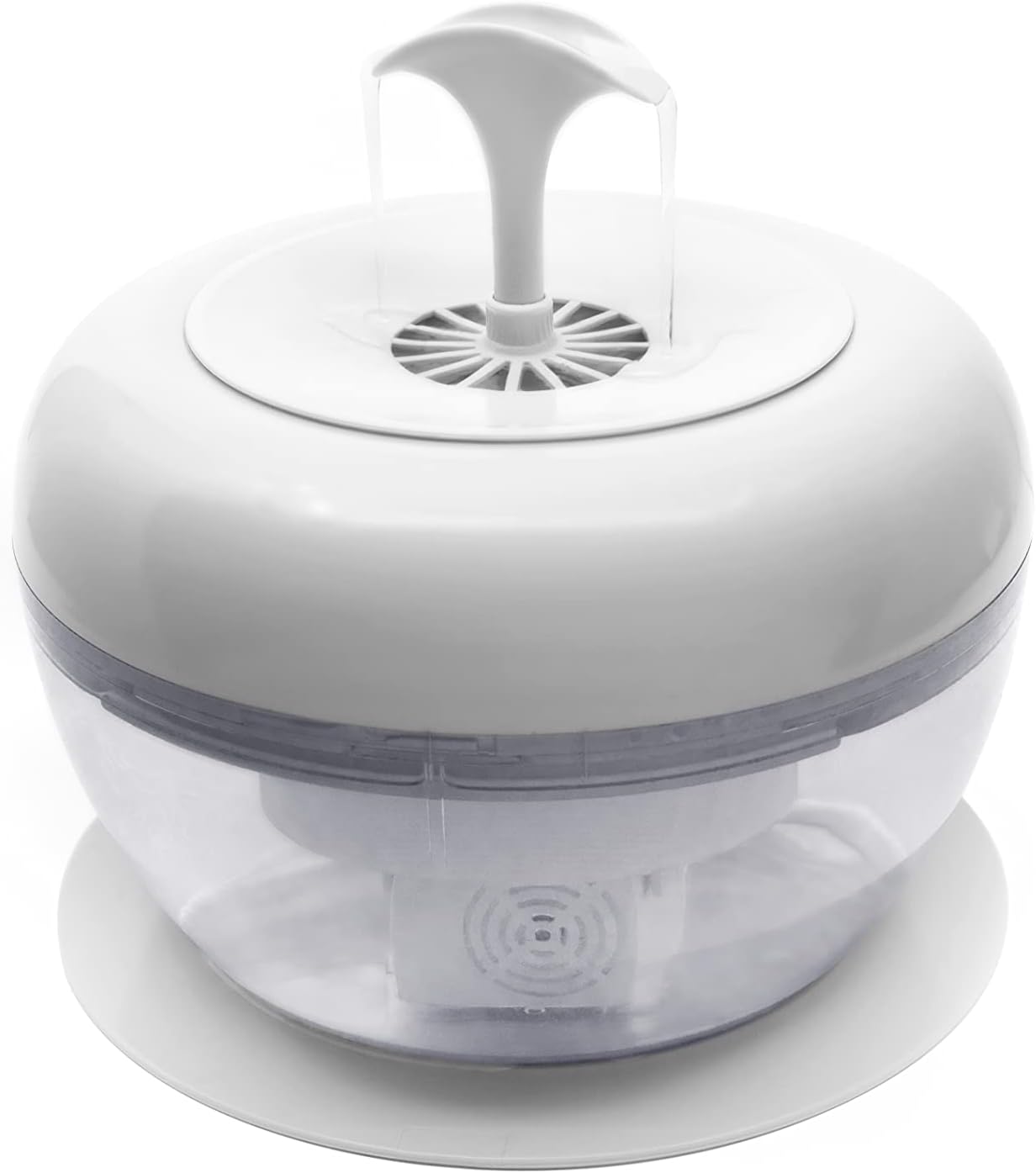 PURRoducts Purrfect Water Fountain for Cats and Small Dogs with Premium 5-Layer Filter That Lasts Up to Two Months. Splash Free and Tip-Proof Design. Low Water Auto Shut-Off Feature.